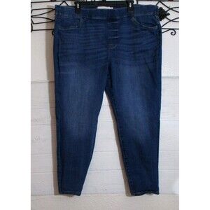 Sonoma Pull On Jeans Women's Size 20W Blue Stretch Hi Rise